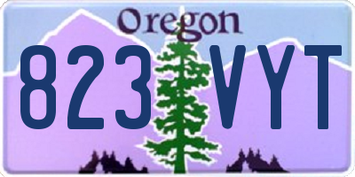 OR license plate 823VYT