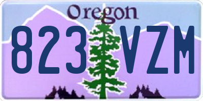 OR license plate 823VZM