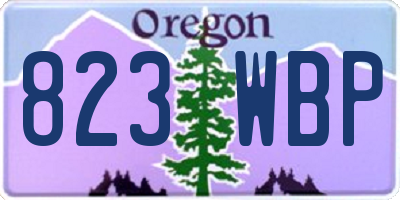 OR license plate 823WBP