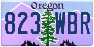 OR license plate 823WBR