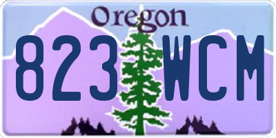 OR license plate 823WCM
