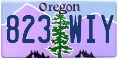 OR license plate 823WIY