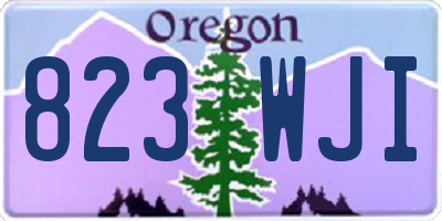 OR license plate 823WJI