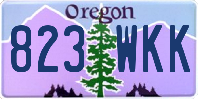 OR license plate 823WKK