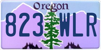 OR license plate 823WLR