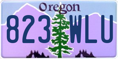OR license plate 823WLU
