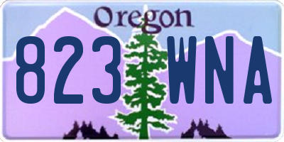 OR license plate 823WNA