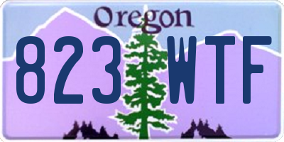 OR license plate 823WTF