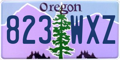 OR license plate 823WXZ