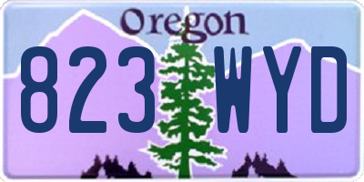 OR license plate 823WYD