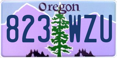 OR license plate 823WZU