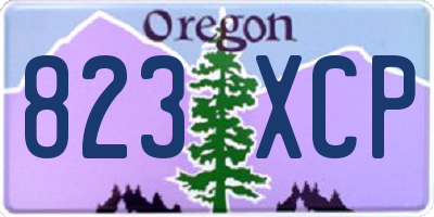 OR license plate 823XCP