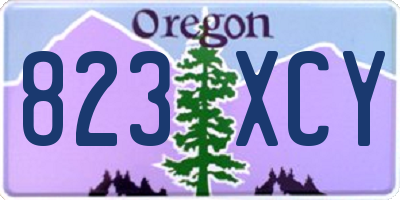 OR license plate 823XCY