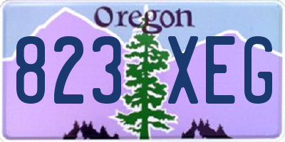 OR license plate 823XEG