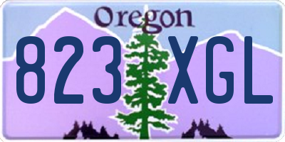 OR license plate 823XGL