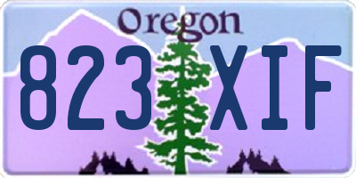 OR license plate 823XIF