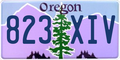 OR license plate 823XIV