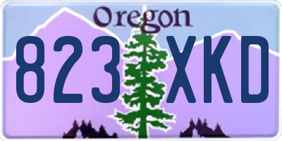 OR license plate 823XKD