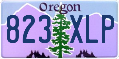 OR license plate 823XLP