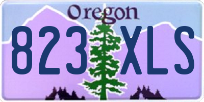 OR license plate 823XLS