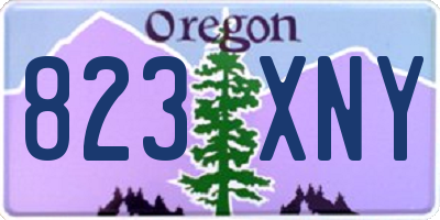 OR license plate 823XNY