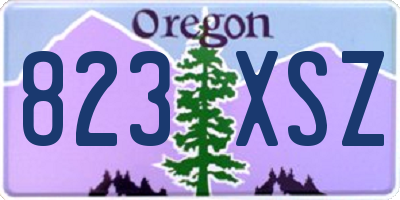 OR license plate 823XSZ