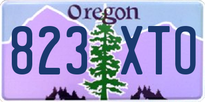 OR license plate 823XTO
