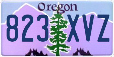 OR license plate 823XVZ
