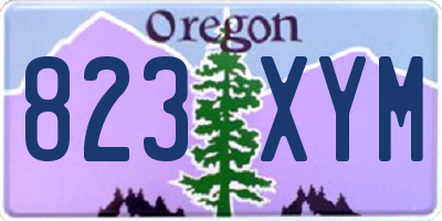 OR license plate 823XYM