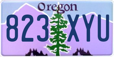 OR license plate 823XYU