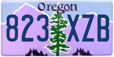 OR license plate 823XZB