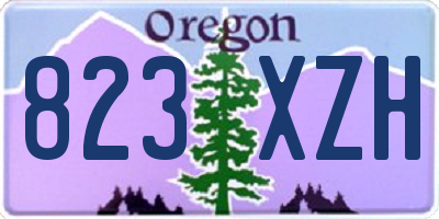 OR license plate 823XZH