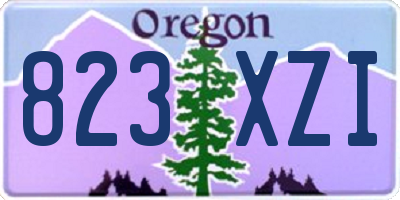 OR license plate 823XZI