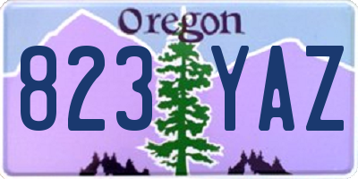 OR license plate 823YAZ