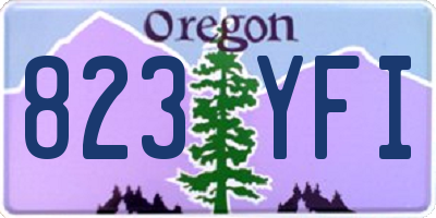 OR license plate 823YFI