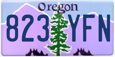 OR license plate 823YFN