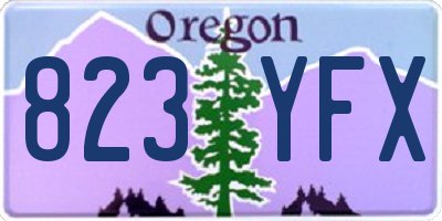 OR license plate 823YFX