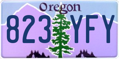 OR license plate 823YFY
