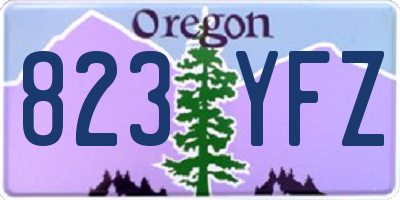 OR license plate 823YFZ