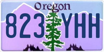 OR license plate 823YHH
