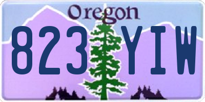 OR license plate 823YIW