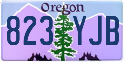 OR license plate 823YJB