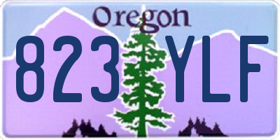 OR license plate 823YLF