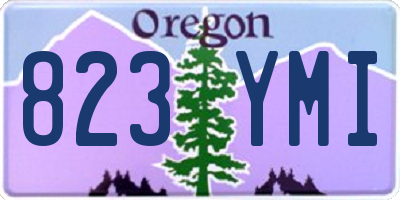 OR license plate 823YMI