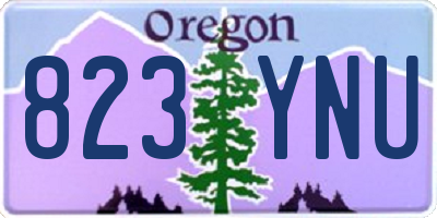 OR license plate 823YNU