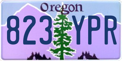 OR license plate 823YPR
