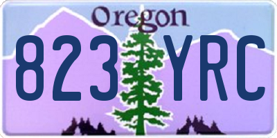 OR license plate 823YRC