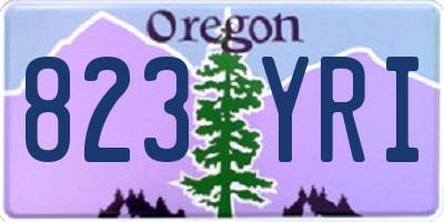 OR license plate 823YRI