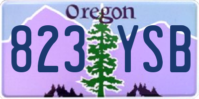 OR license plate 823YSB