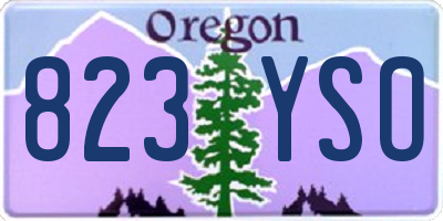 OR license plate 823YSO